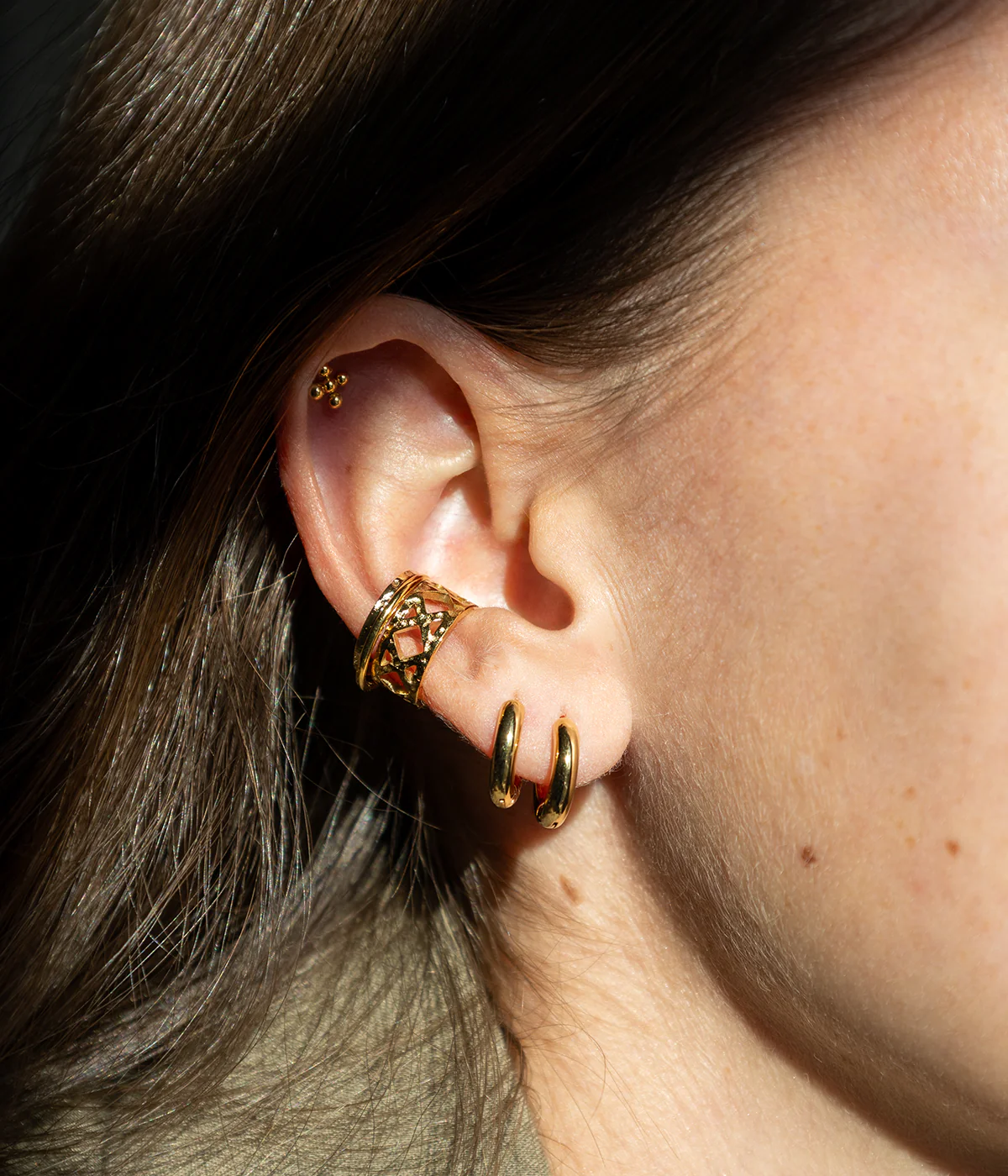 Earcuff Ludivine (Acier doré) – Image 2