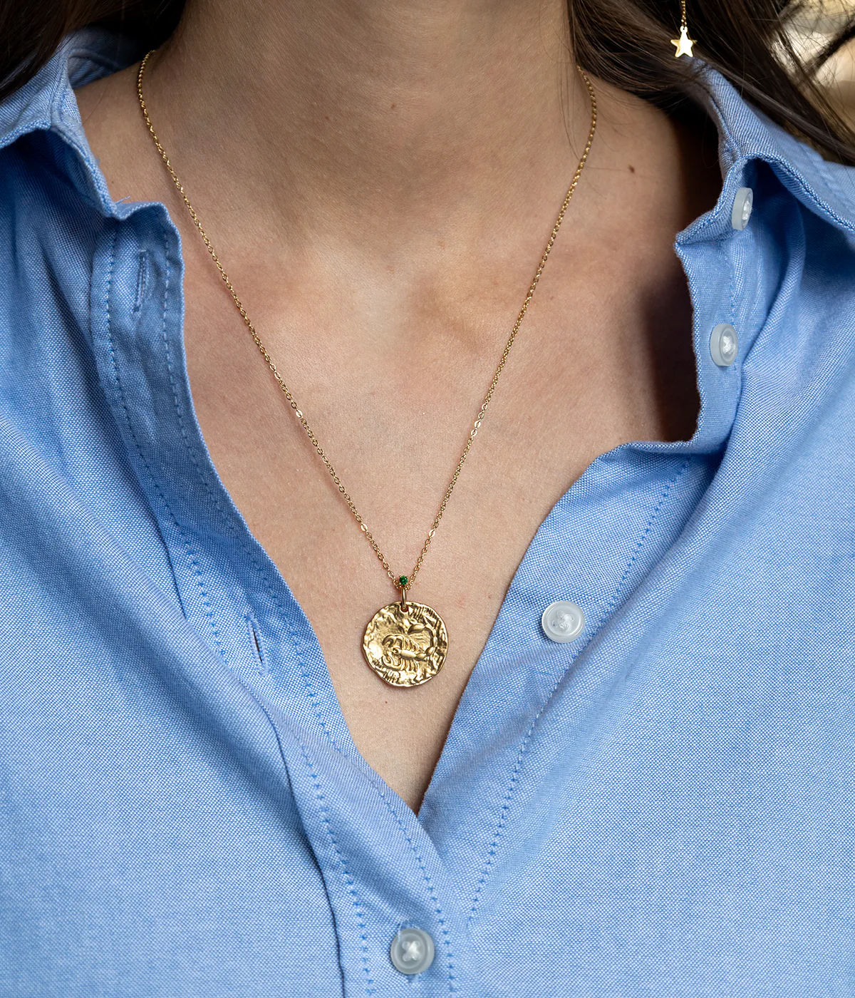 Collier Skorpios (Acier doré) – Image 2