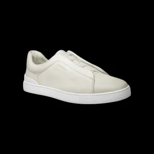 CHAUSSURE CUIRE SLIP-ON | HOLDEN, White/Cream