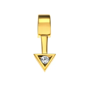 Pendentif Guirlande triangle court diamant en or