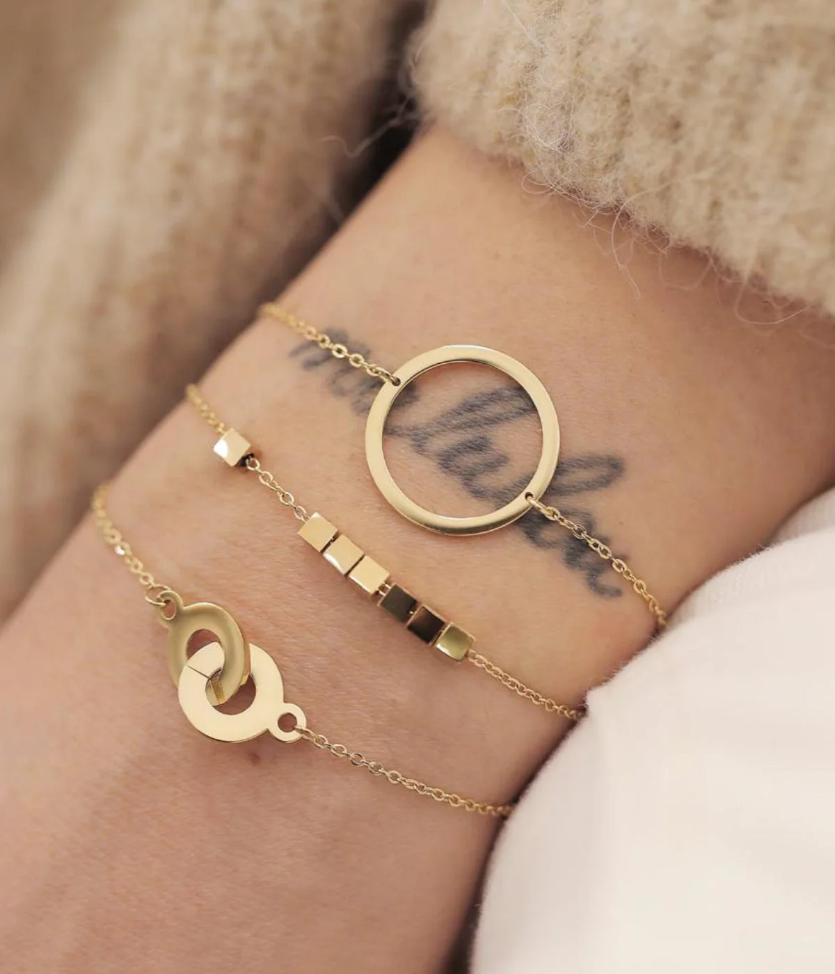 Bracelet Bow (Acier doré) – Image 2