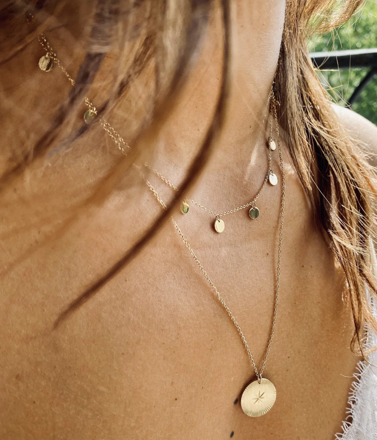 Collier Confettis (Acier doré) – Image 2