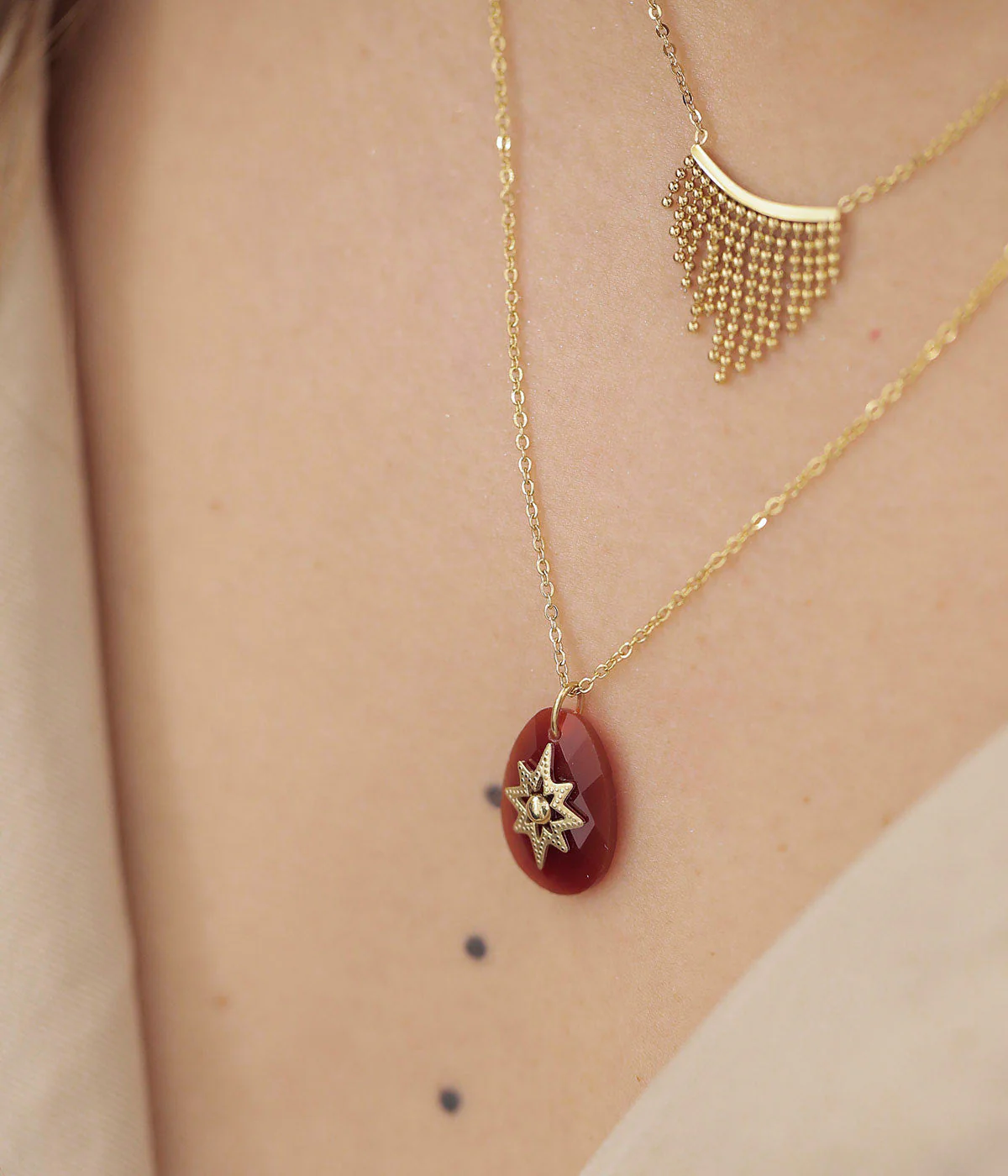 Collier Inley (Acier doré) – Image 2