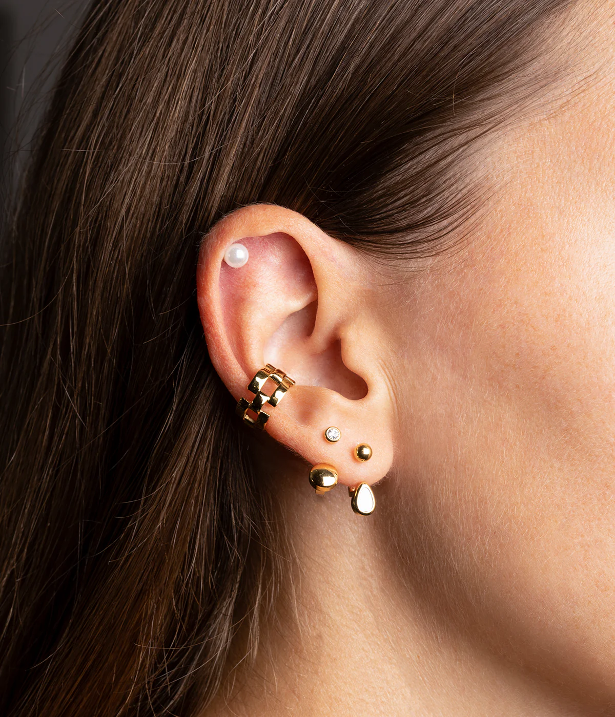 Boucle d'oreille Balsas (Acier doré) – Image 2