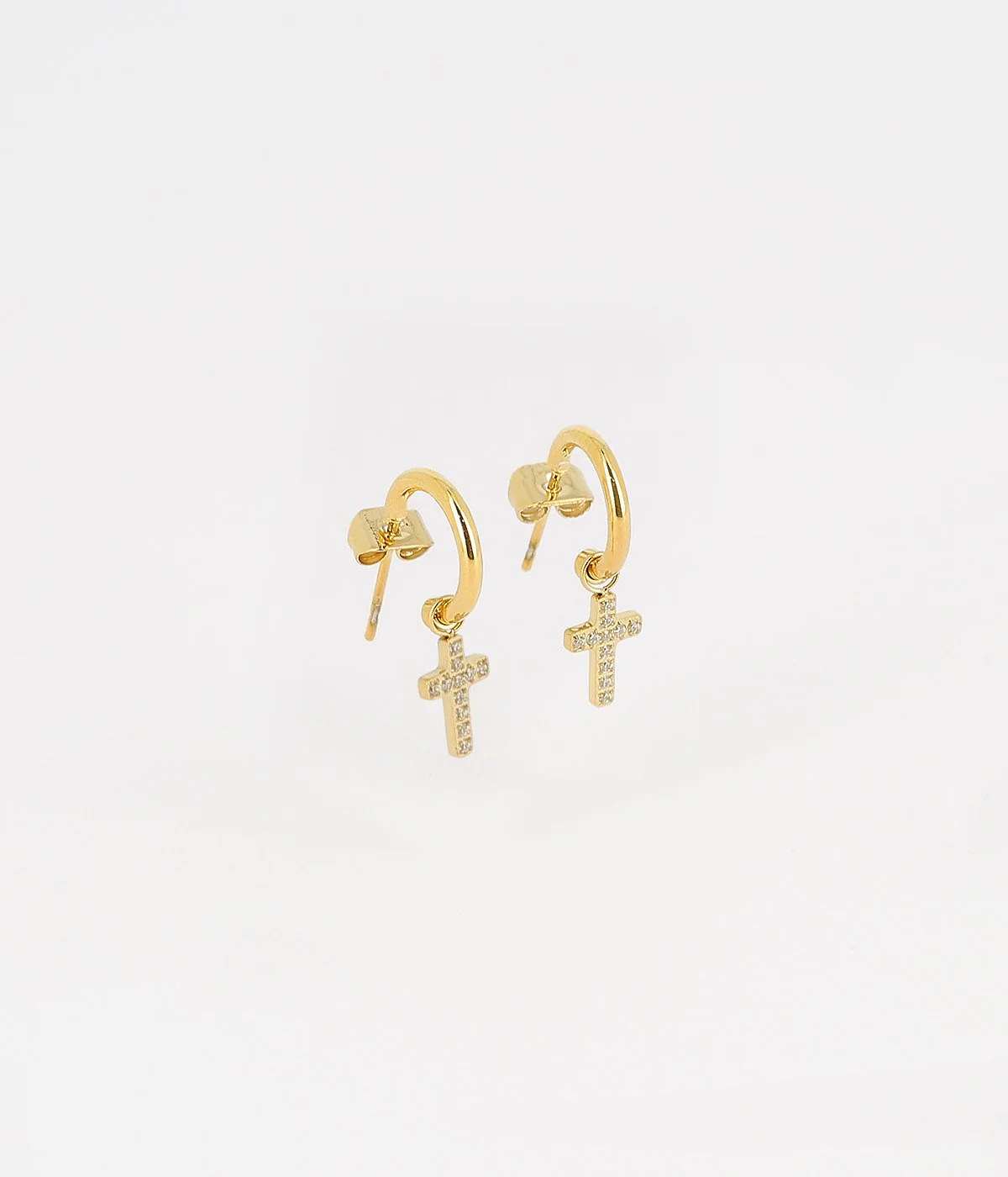 Boucles d'oreilles créoles Evangelista (Acier doré)