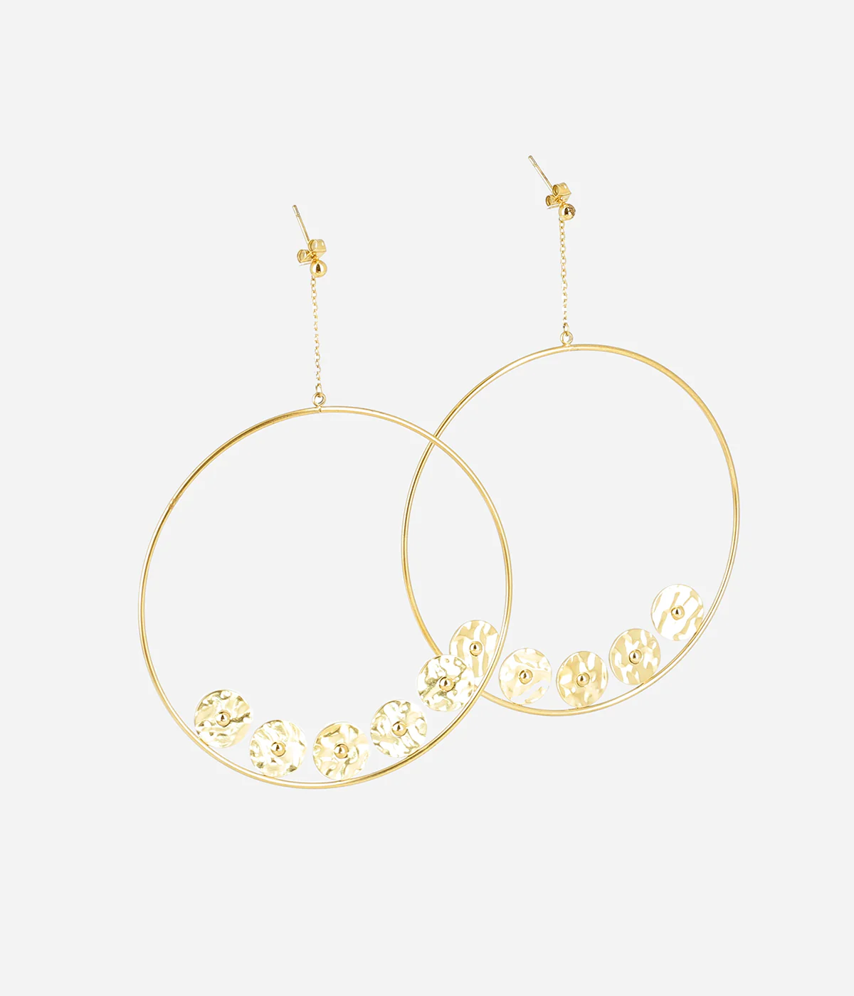 Boucles d'oreilles Larissa (Acier doré)
