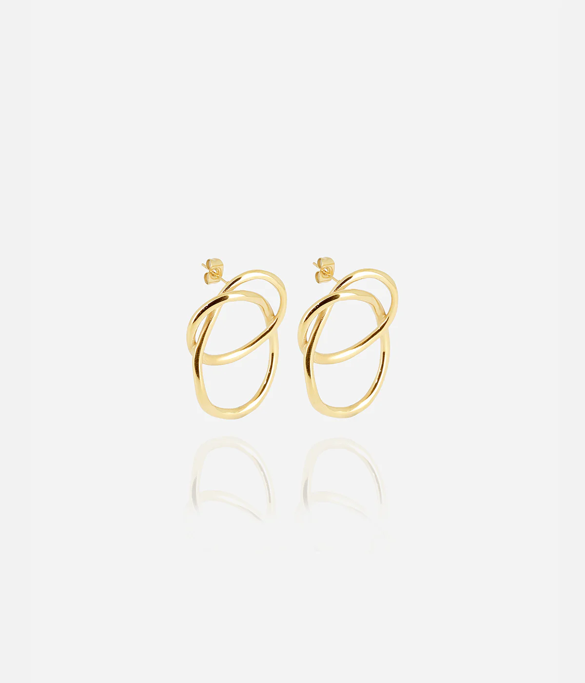 Boucles d'oreilles Shape (Acier doré)