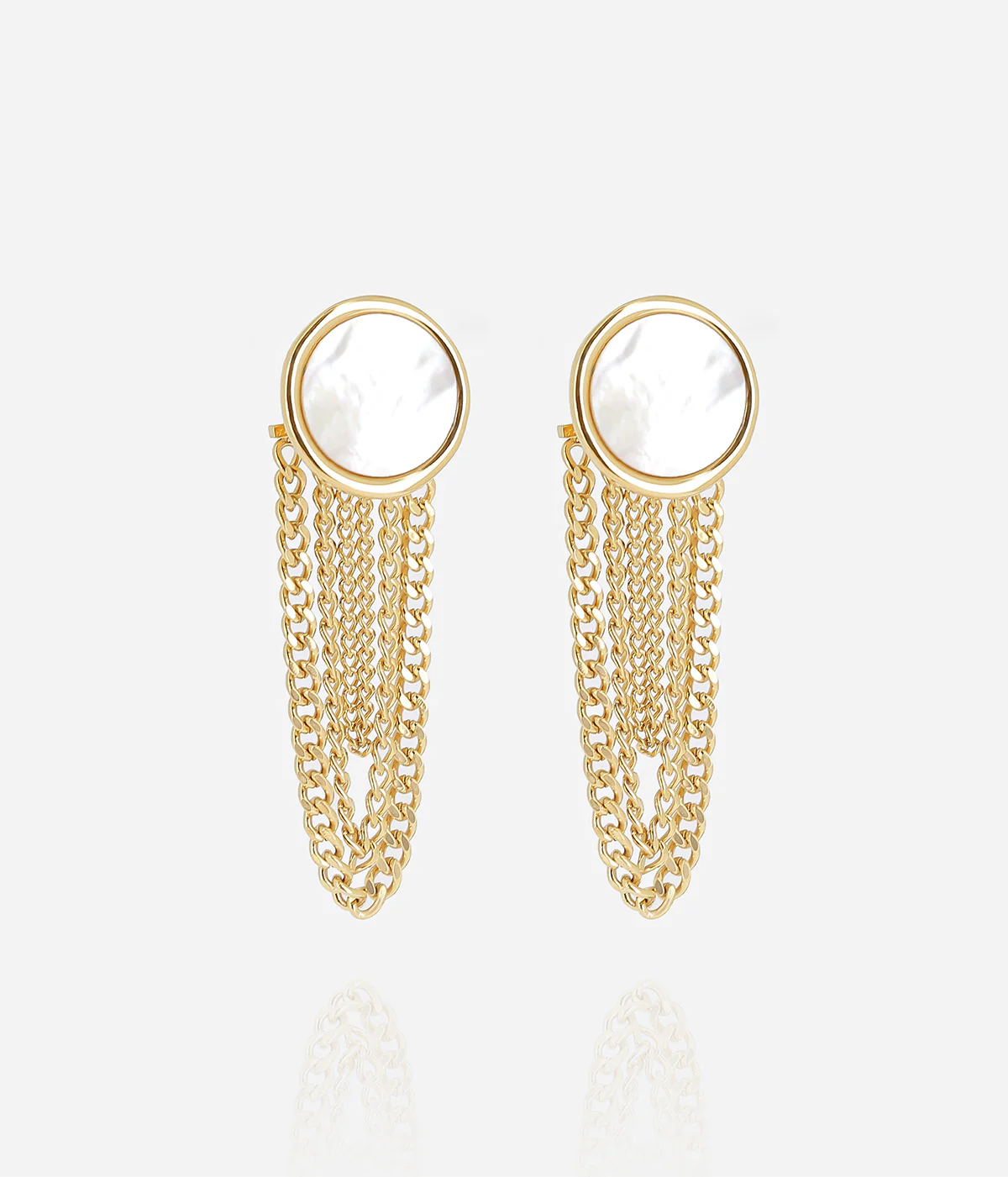 Boucles d'oreilles Wida (Acier doré)