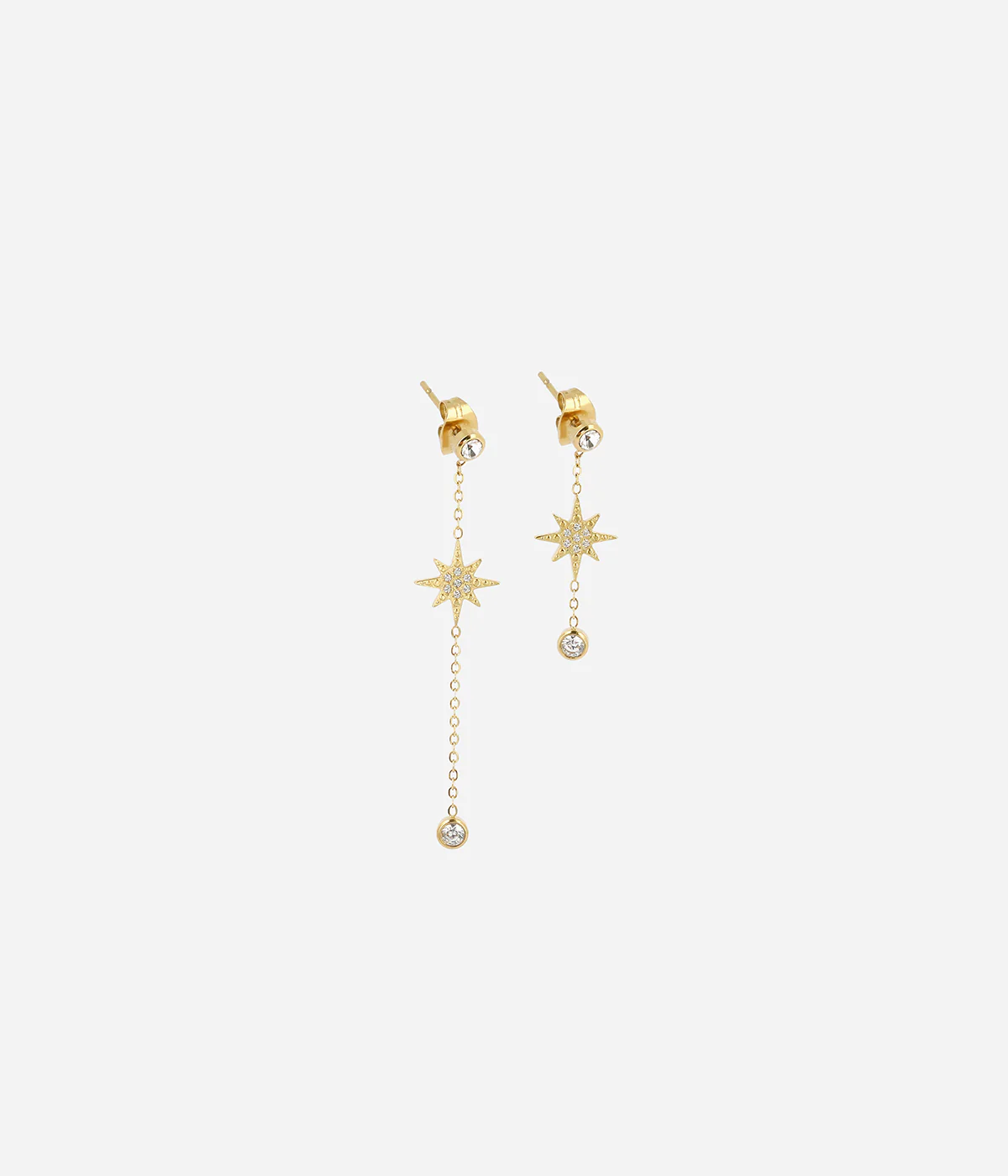 Boucles d'oreilles Newton (Acier doré)
