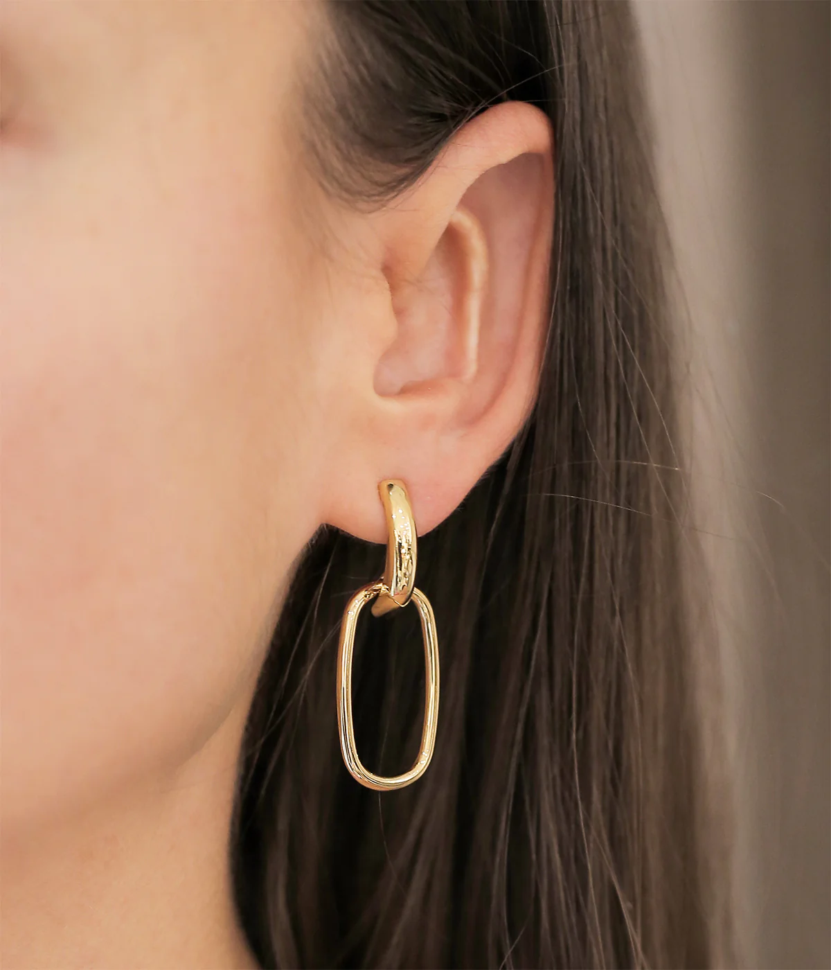 Boucles d'oreilles Miro (Acier doré) – Image 2