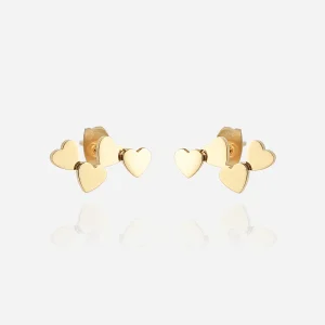 Boucles d'oreilles Arisa (Acier doré)