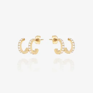Boucles d'oreilles Xavi (Acier doré)