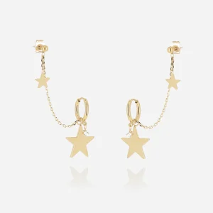 Boucles d'oreilles Ophelia (Acier doré)
