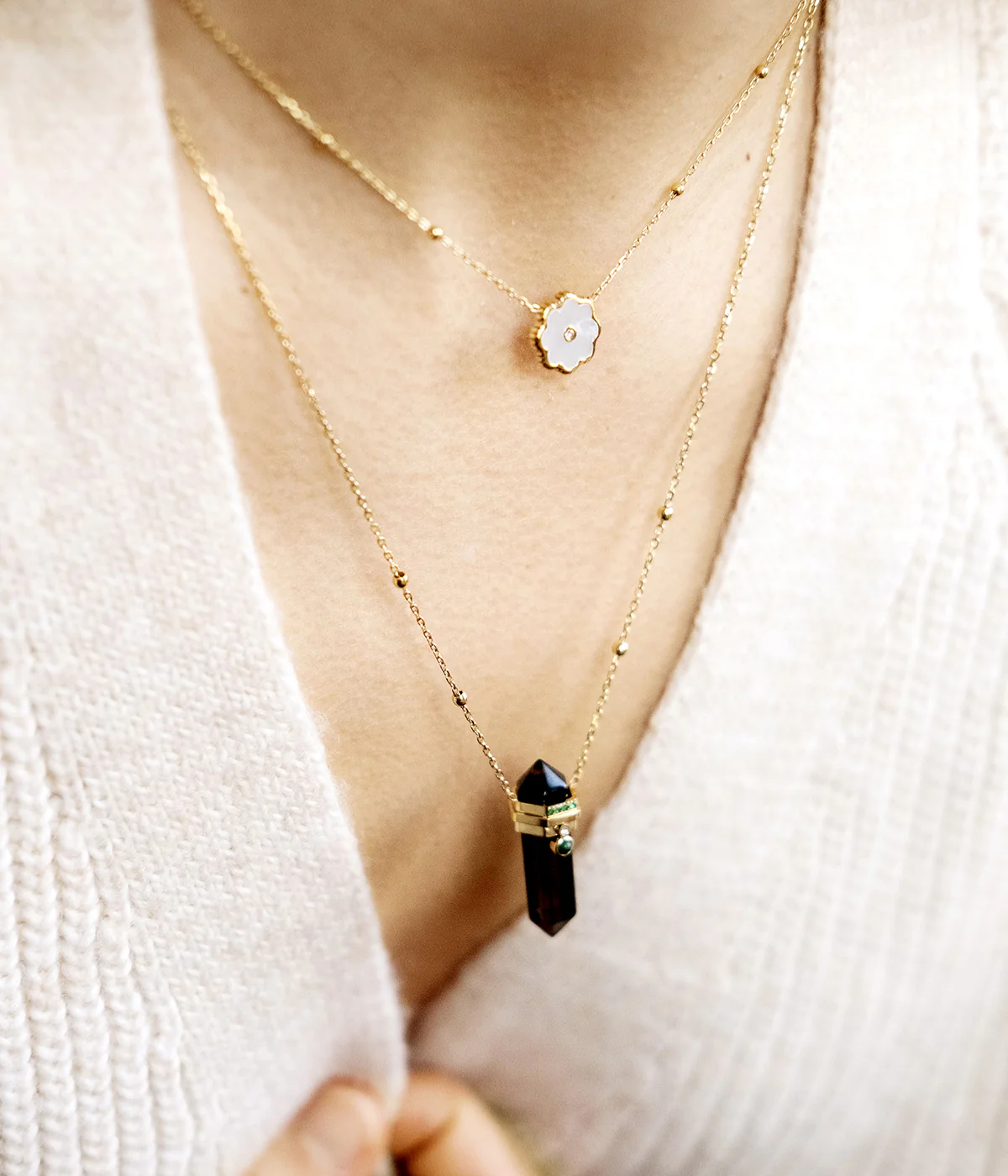 Collier Mantra (Acier doré) – Image 2