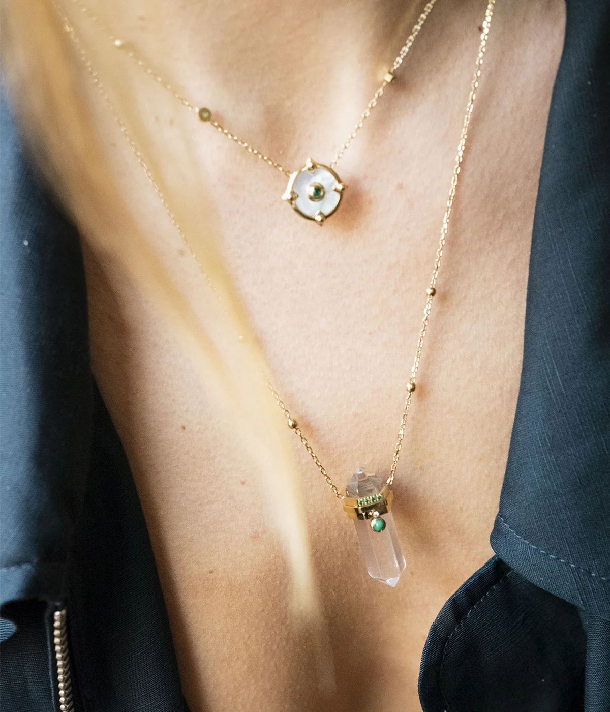 Collier Mantra (Acier doré) – Image 4