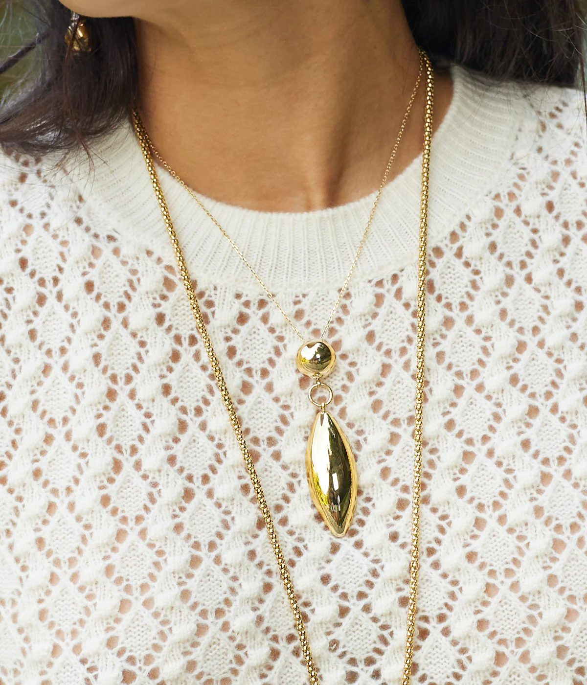Collier Velio (Acier doré) – Image 2