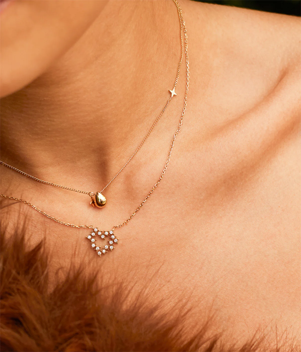 Collier Liorine (Acier doré) – Image 2