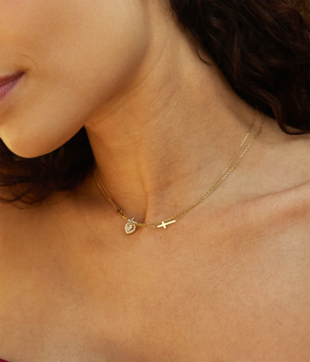Collier Alvida (Acier doré) – Image 2