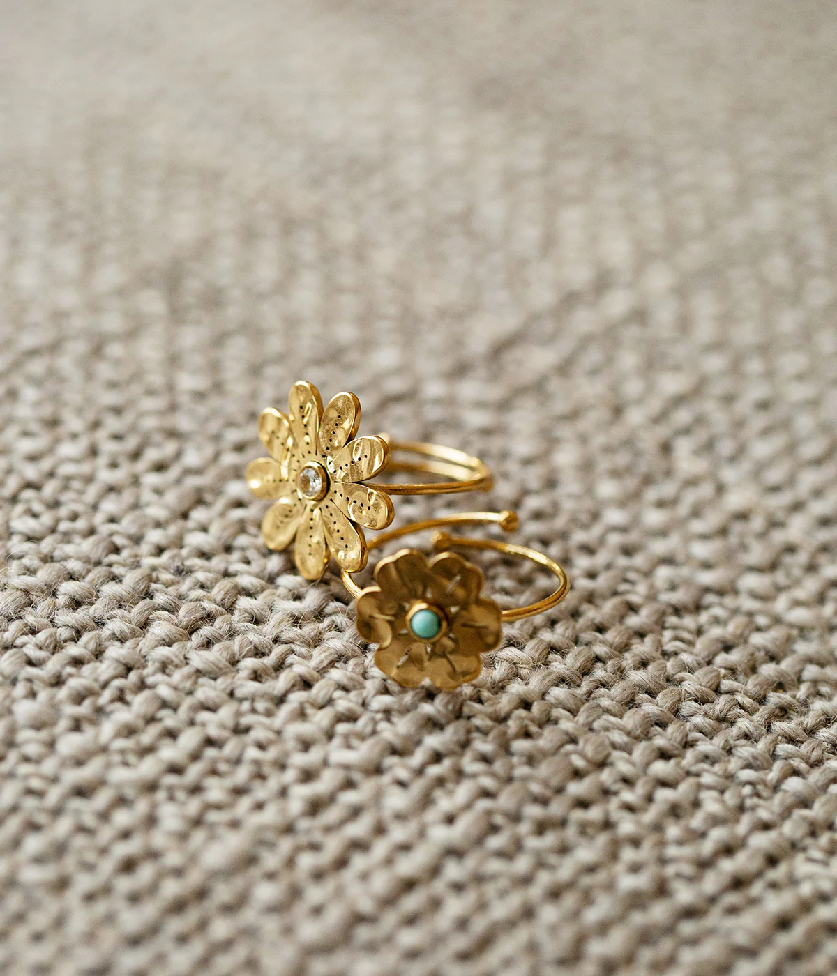 Bague Blomst (Acier doré) – Image 3