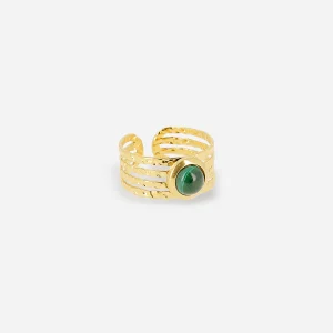 Bague Maleya (Acier doré)