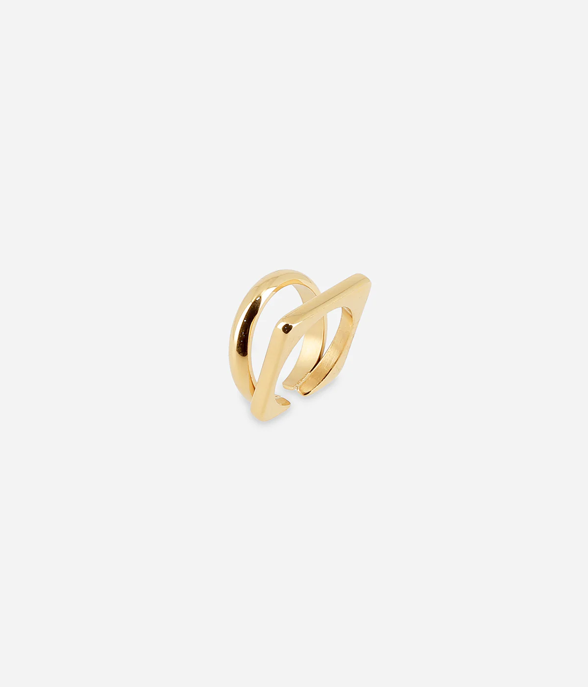 Bague Contraste (Acier doré)