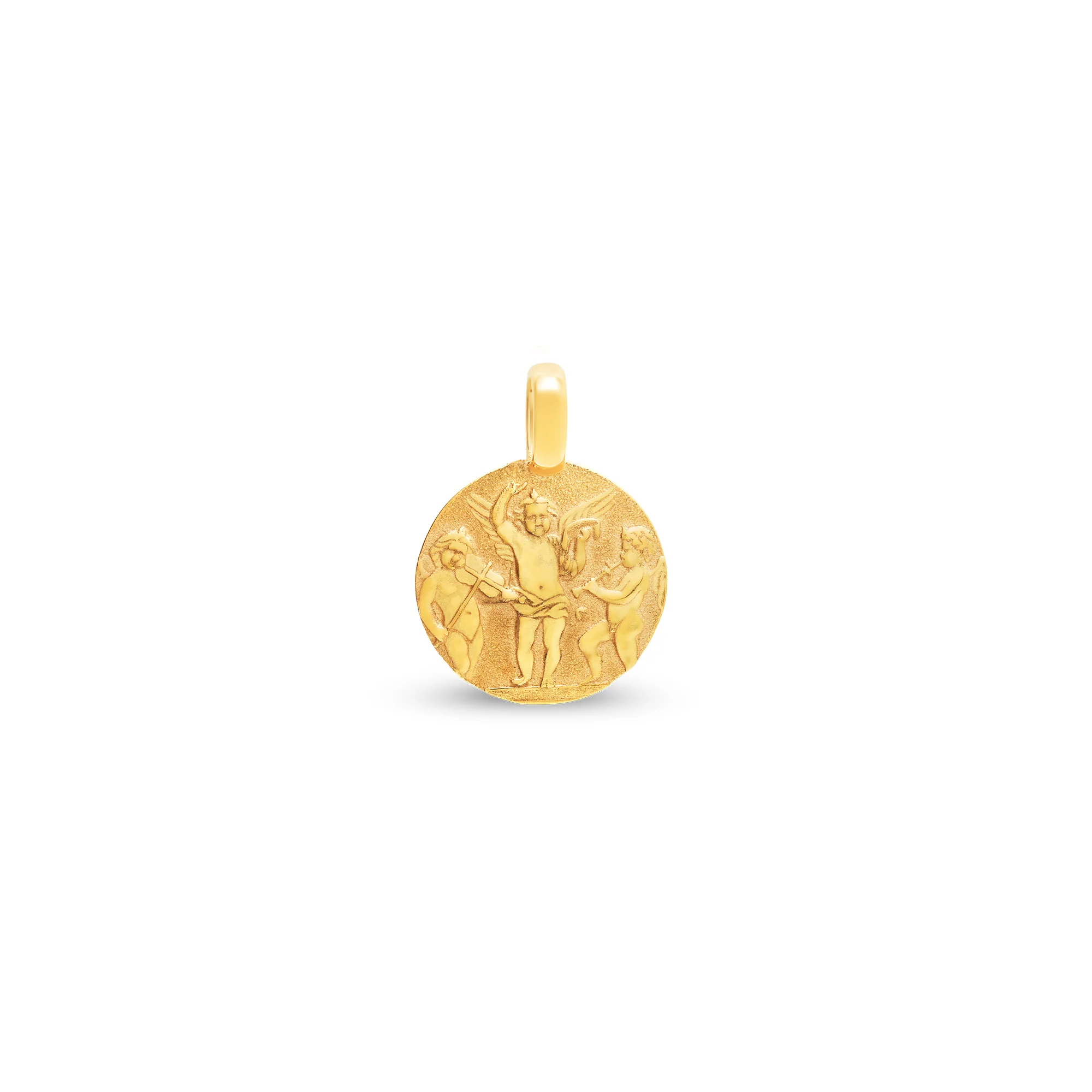 Médaille anges musiciens baby en or – Image 2