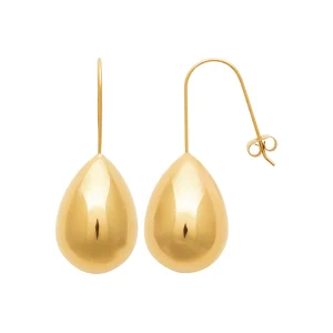 Boucles d’oreilles goutte dorée – en acier inoxydable