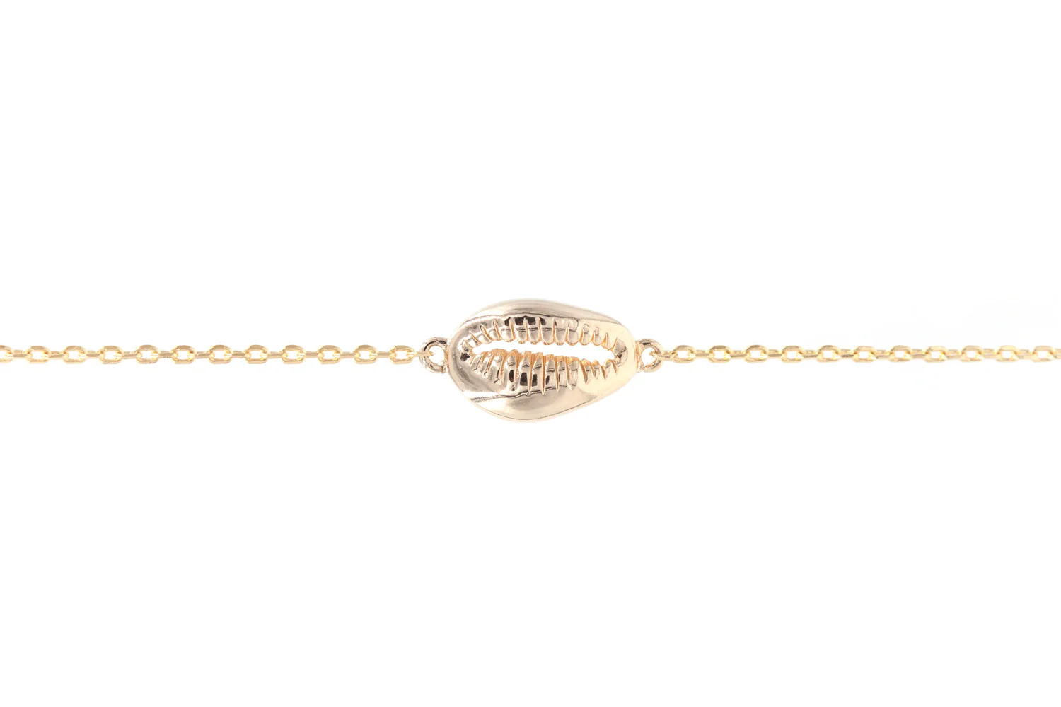 Bracelet coquillage plaqué or