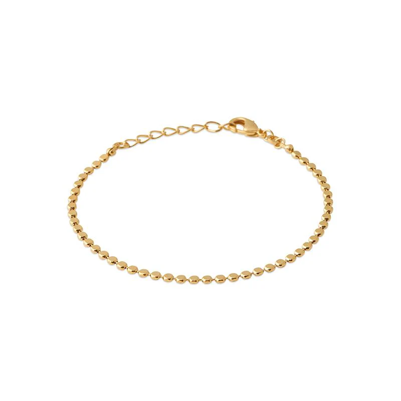 Bracelet mini pastilles plaqué or – Image 3