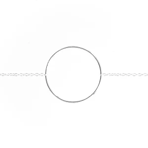 Bracelet 1 rond en argent massif