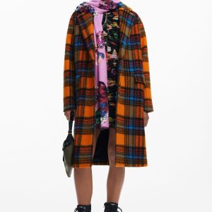 manteau carreaux femme