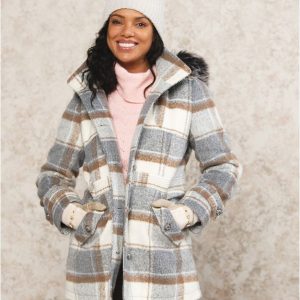 manteau carreaux femme