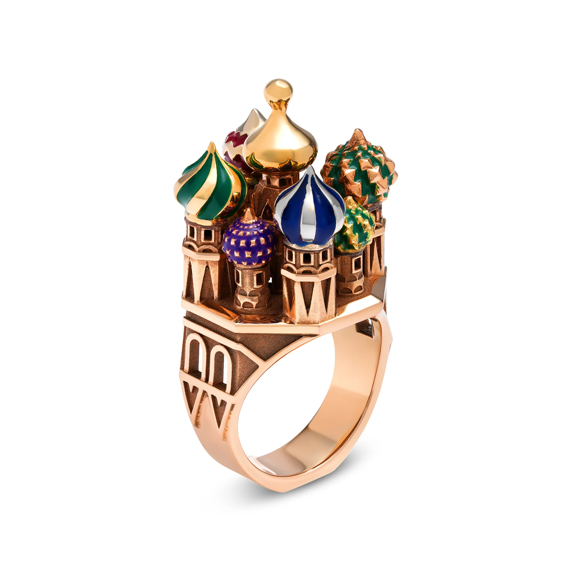 Bague architecture Moscou en or Tournaire