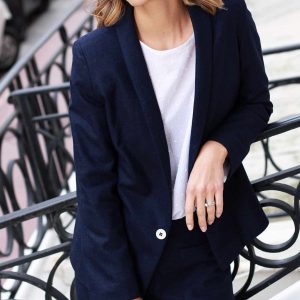 veste bleu marine femme